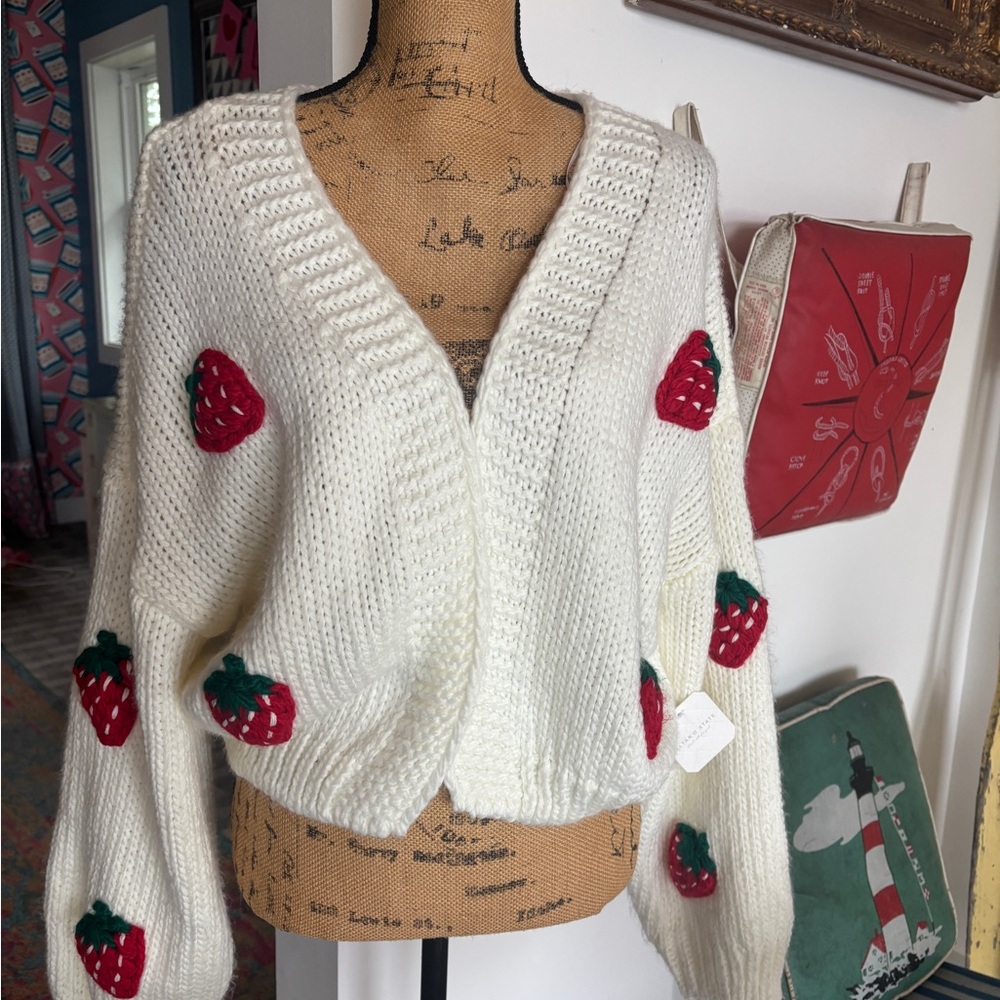 Attar’d State Strawberry Cardigan